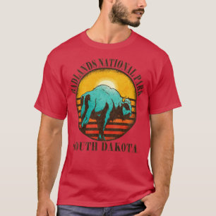 Camiseta Parque nacional Badlands US South Dakota Bison Hik