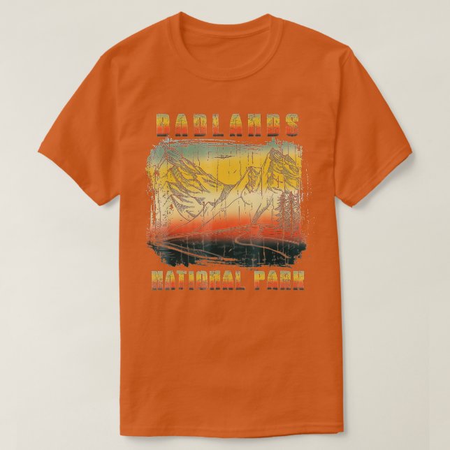 Camiseta Parque nacional Badlands Vintage tee (Diseño del anverso)