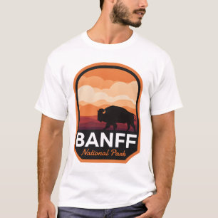 Camiseta Parque nacional Banff Alberta Bison