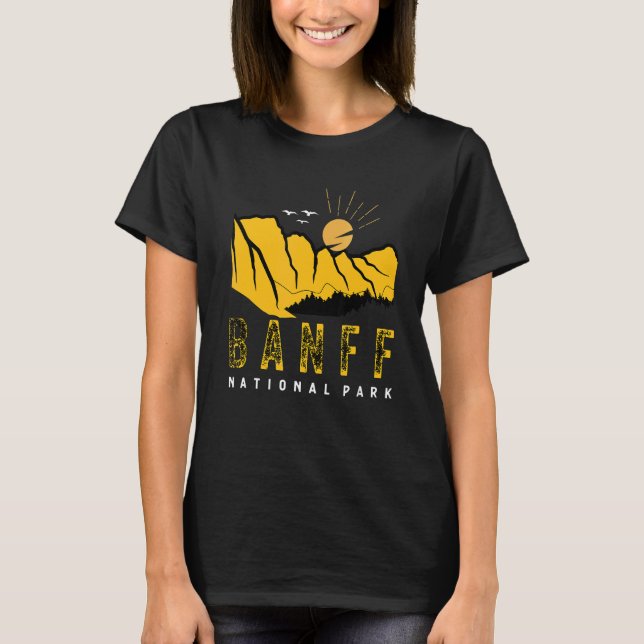 Camiseta Parque nacional Banff Alberta Camping Nature Canad (Anverso)
