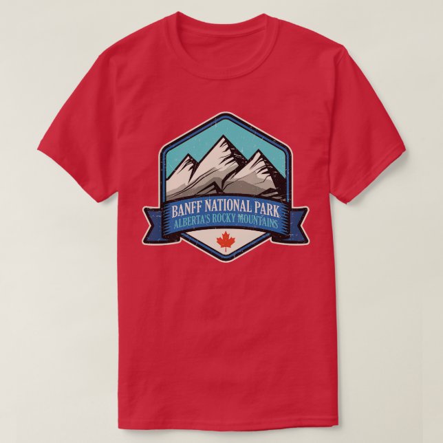 Camiseta Parque nacional Banff Alberta Canadá 1 (Diseño del anverso)