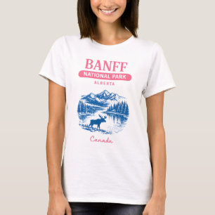 Camiseta Parque Nacional Banff Alberta Canadá Pastel Lindo 