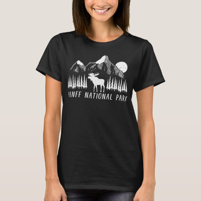 Camiseta Parque nacional Banff Alberta Canadá Senderismo Mo (Anverso)