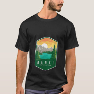 Camiseta Parque Nacional Banff Cuello en V para Mujeres