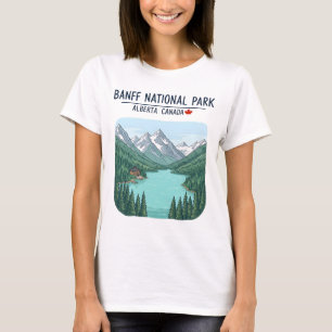 Camiseta Parque Nacional Banff Lago Colorido Paisaje Bonito