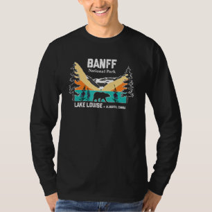 Camiseta Parque Nacional Banff Lago Louise Floral Retro Mon