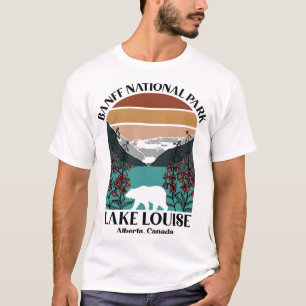 Camiseta Parque nacional Banff Lago Louise Retro Flora Rusa