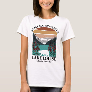 Camiseta Parque nacional Banff Lago Louise Retro Flora Rusa