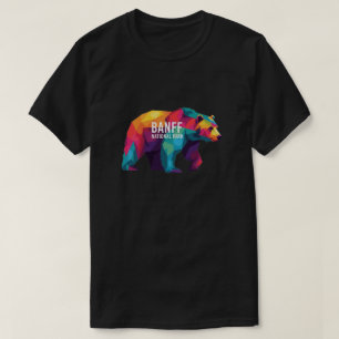 Camiseta Parque nacional Banff Oso colorido de Canadá