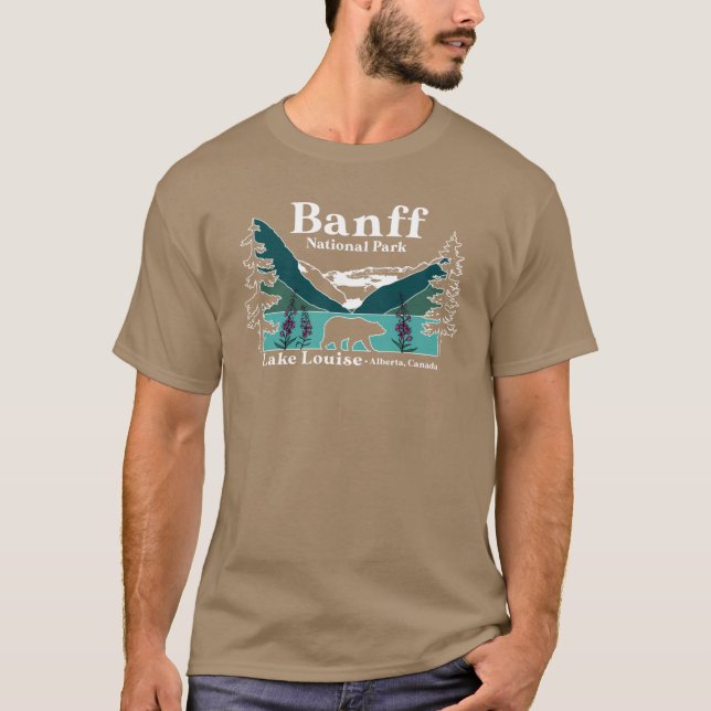 Camiseta Parque Nacional Banff retro (Anverso)