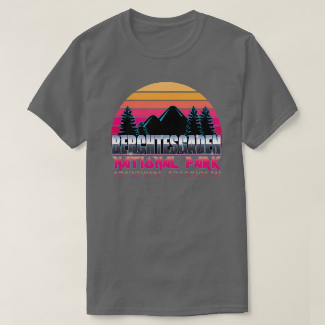 Camiseta Parque nacional Berchtesgaden con GPS Location 80  (Diseño del anverso)