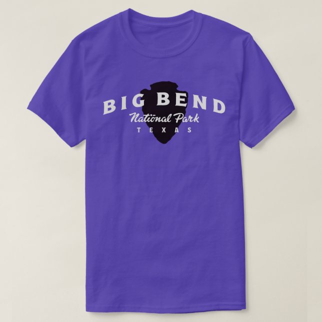 Camiseta Parque nacional Big Bend Arched Text Tan (Diseño del anverso)