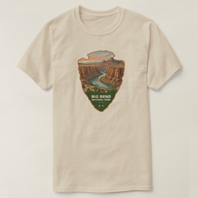 Camiseta Parque Nacional Big Bend Arrowhead (Diseño del anverso)