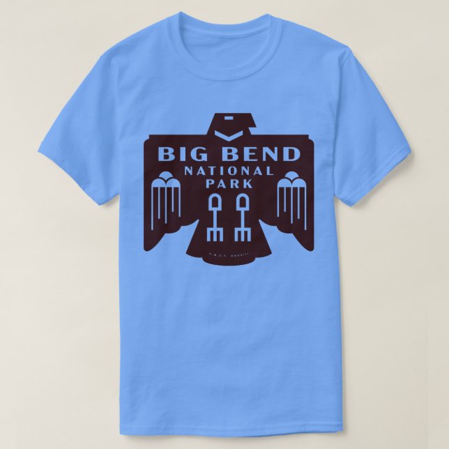 Camiseta Parque nacional Big Bend de Ave Americano Nativo B (Diseño del anverso)