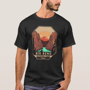 Camiseta Parque nacional Big Bend Kayak Retro Emblem