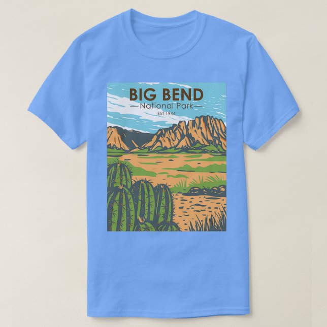 Camiseta Parque nacional Big Bend Parque nacional del desie (Diseño del anverso)