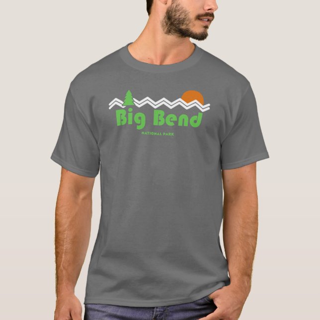 Camiseta Parque nacional Big Bend Retro (Anverso)