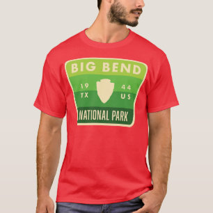 Camiseta Parque nacional Big Bend Retro Arrowhead Green
