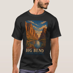 Camiseta Parque Nacional Big Bend Texas Modern Grabado en M