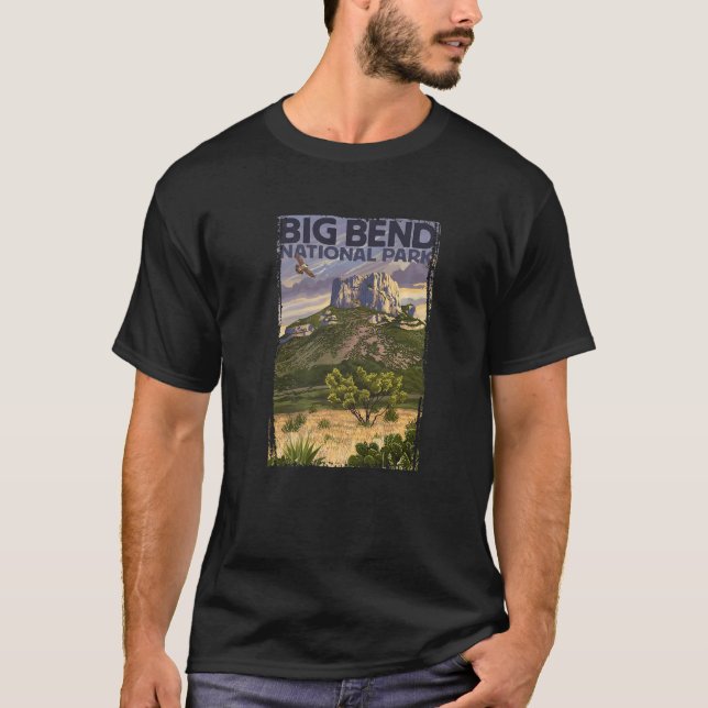 Camiseta Parque nacional Big Bend Texas Vintage Pos (Anverso)