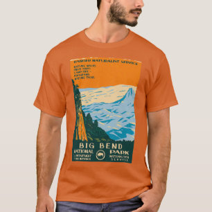 Camiseta Parque nacional Big Bend Vintage WPA Tierra de Chi