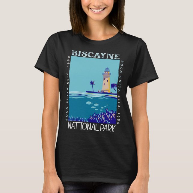 Camiseta Parque Nacional Biscayne Boca Chita Key Distressed (Anverso)