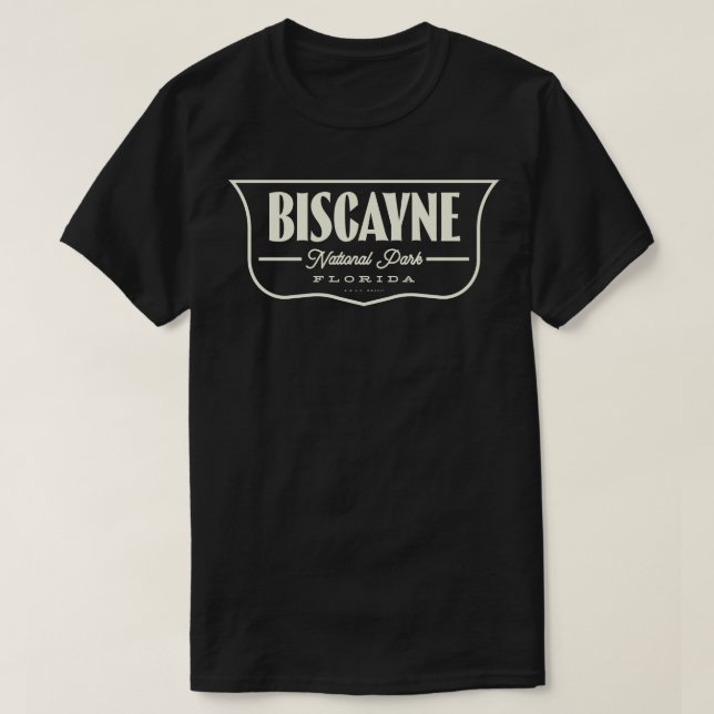 Camiseta Parque nacional Biscayne Shield Tan (Diseño del anverso)
