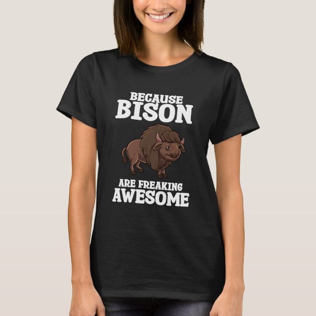 Camiseta Parque nacional Bison Cow Buffalo Wilderness Occid (Anverso)
