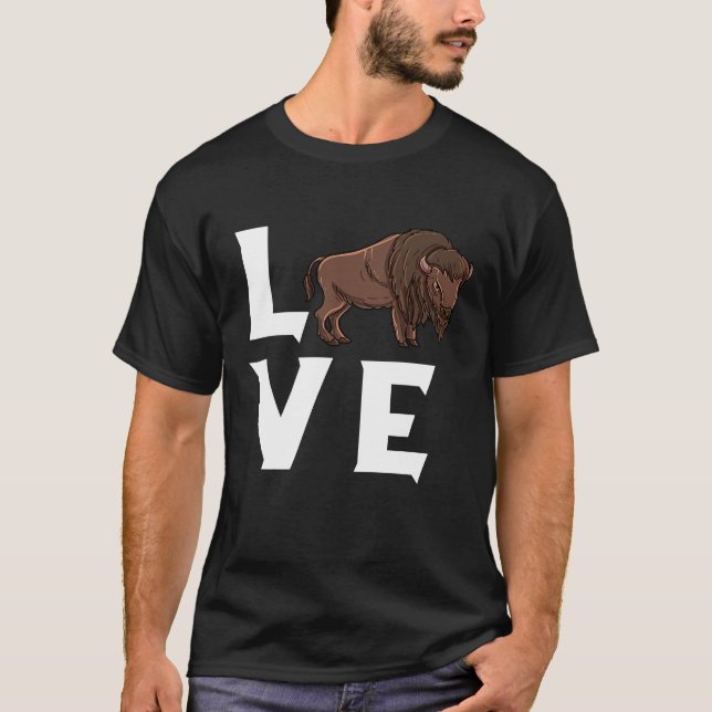 Camiseta Parque nacional Bison Love Cow Buffalo Western Wil (Anverso)