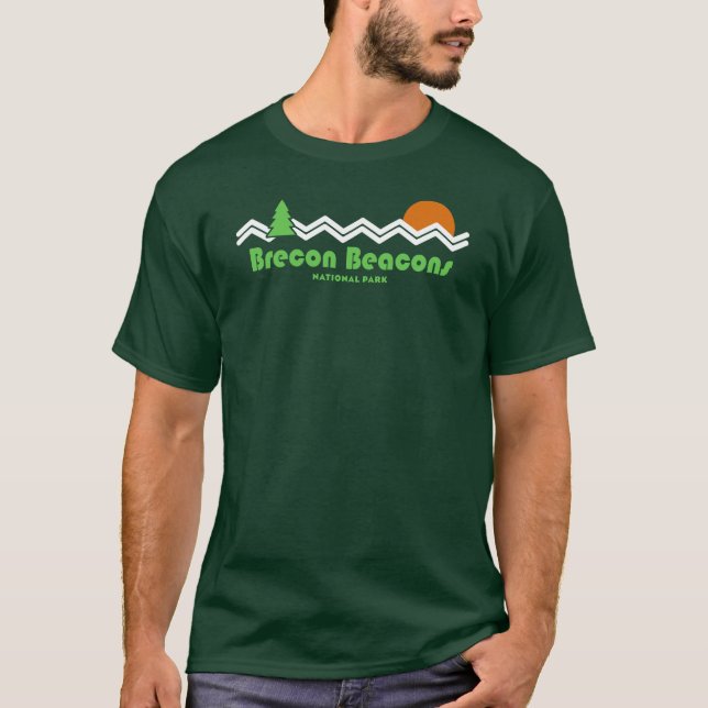 Camiseta Parque nacional Brecon Beacons Retro (Anverso)