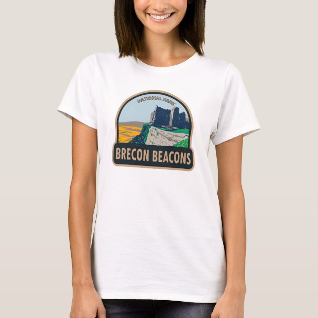 Camiseta Parque nacional Brecon Beacons Wales Vintage (Anverso)