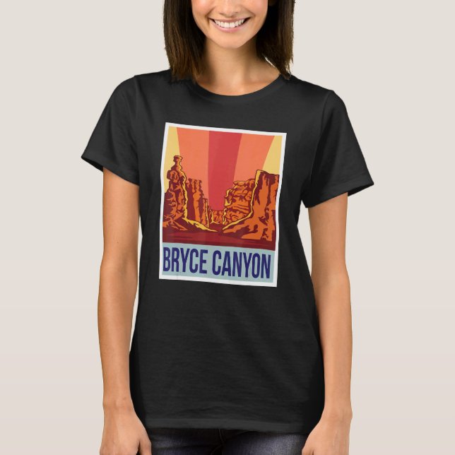 Camiseta Parque nacional Bryce Canyon Retro Souvenir Utah R (Anverso)
