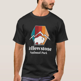 Camiseta Parque nacional Búfalo de la Montaña Yellowstone W