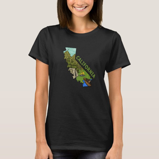 Camiseta Parque nacional Camper Wilderness Outdoor Californ (Anverso)