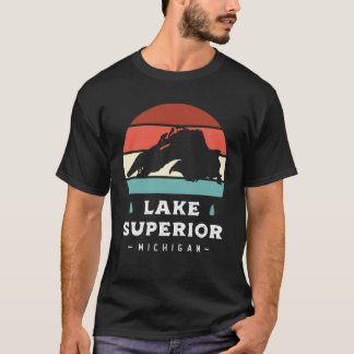 Camiseta Parque Nacional Camping Retro Lago Superior Michig