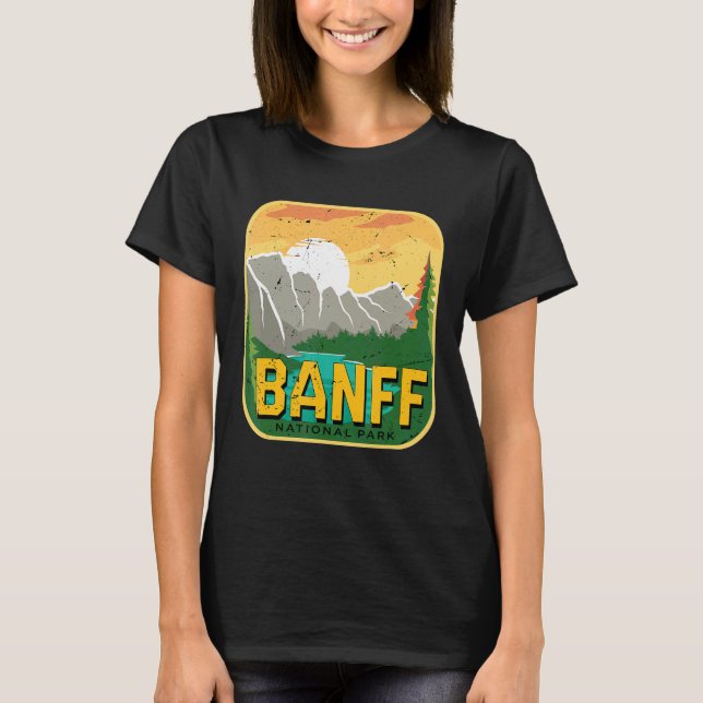 Camiseta Parque nacional Canadá Montaña Banff Camping Banff (Anverso)