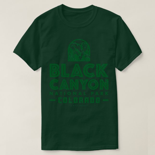 Camiseta Parque nacional Cañón Negro Verde (Diseño del anverso)