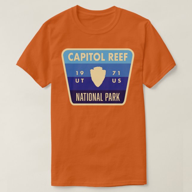 Camiseta Parque nacional Capitol Reef Arrowhead Azul (Diseño del anverso)