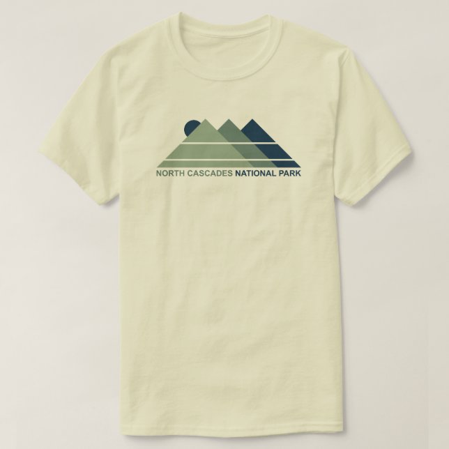 Camiseta Parque nacional Cascades Norte Montaña Sun (Diseño del anverso)