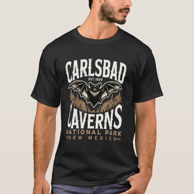 Camiseta Parque Nacional Cavernas de Carlsbad Murciélago Ca (Anverso)