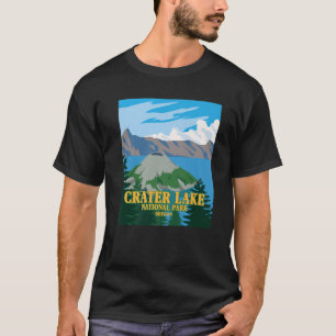 Camiseta Parque nacional Crater Lake - Afiche de la época d
