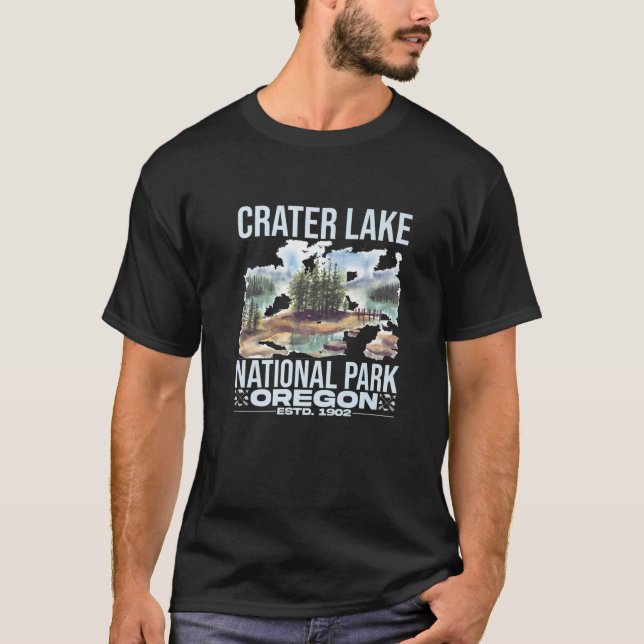 Camiseta Parque nacional Crater Lake Camping Oregon (Anverso)