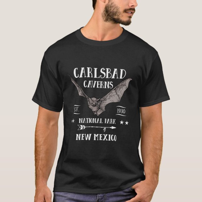 Camiseta Parque nacional Cuevas Carlsbad Bat (Anverso)
