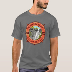 Camiseta Parque nacional Cuyahoga Valley Compass Retro Embl