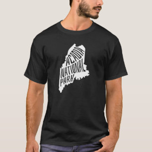 Camiseta Parque nacional de Acadia, esquema Maine - Viajes