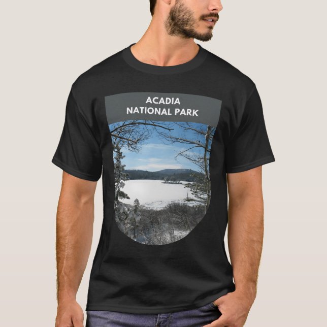 Camiseta Parque nacional de Acadia - Invierno (Anverso)