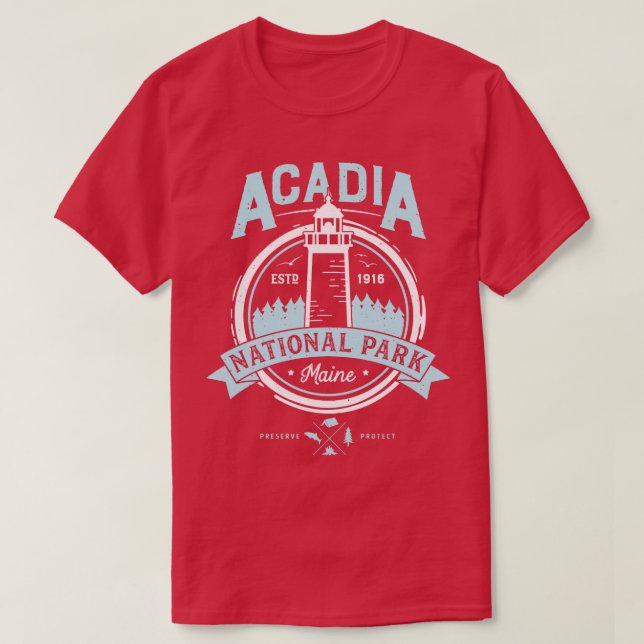 Camiseta Parque nacional de Acadia Maine Viendo Ballenas Vi (Diseño del anverso)