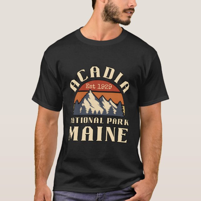 Camiseta Parque nacional de Acadia Montaña - Senderismo (Anverso)