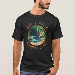 Camiseta Parque nacional de aguas termales Círculo retro co