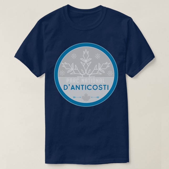 Camiseta Parque nacional de Anticosti Quebec QC Nieve Canad (Diseño del anverso)